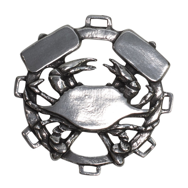 Pewter Crab & Mallet Ornament