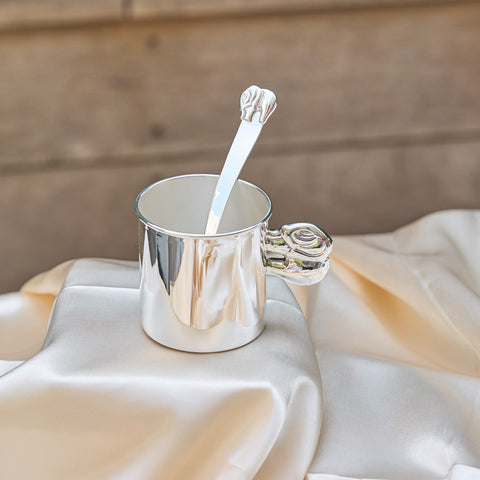 Krysaliis Sterling Silver Baby Feeding Set - Elephant