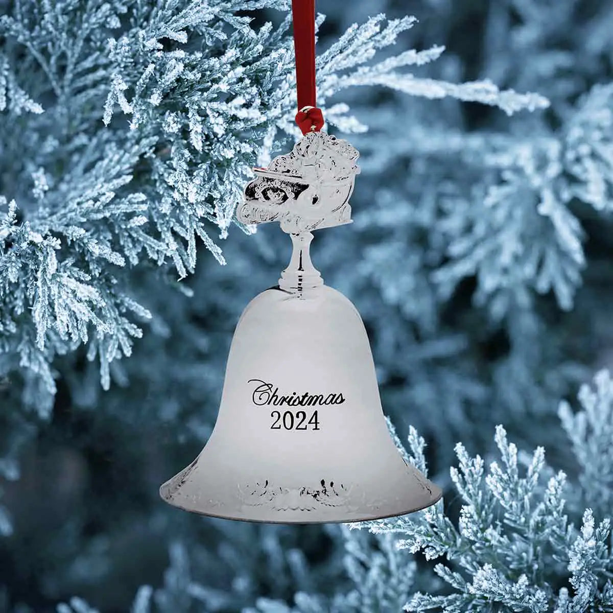 Wallace 2024 Silver-plate Grande Baroque Bell Ornament - 30th Edition ...