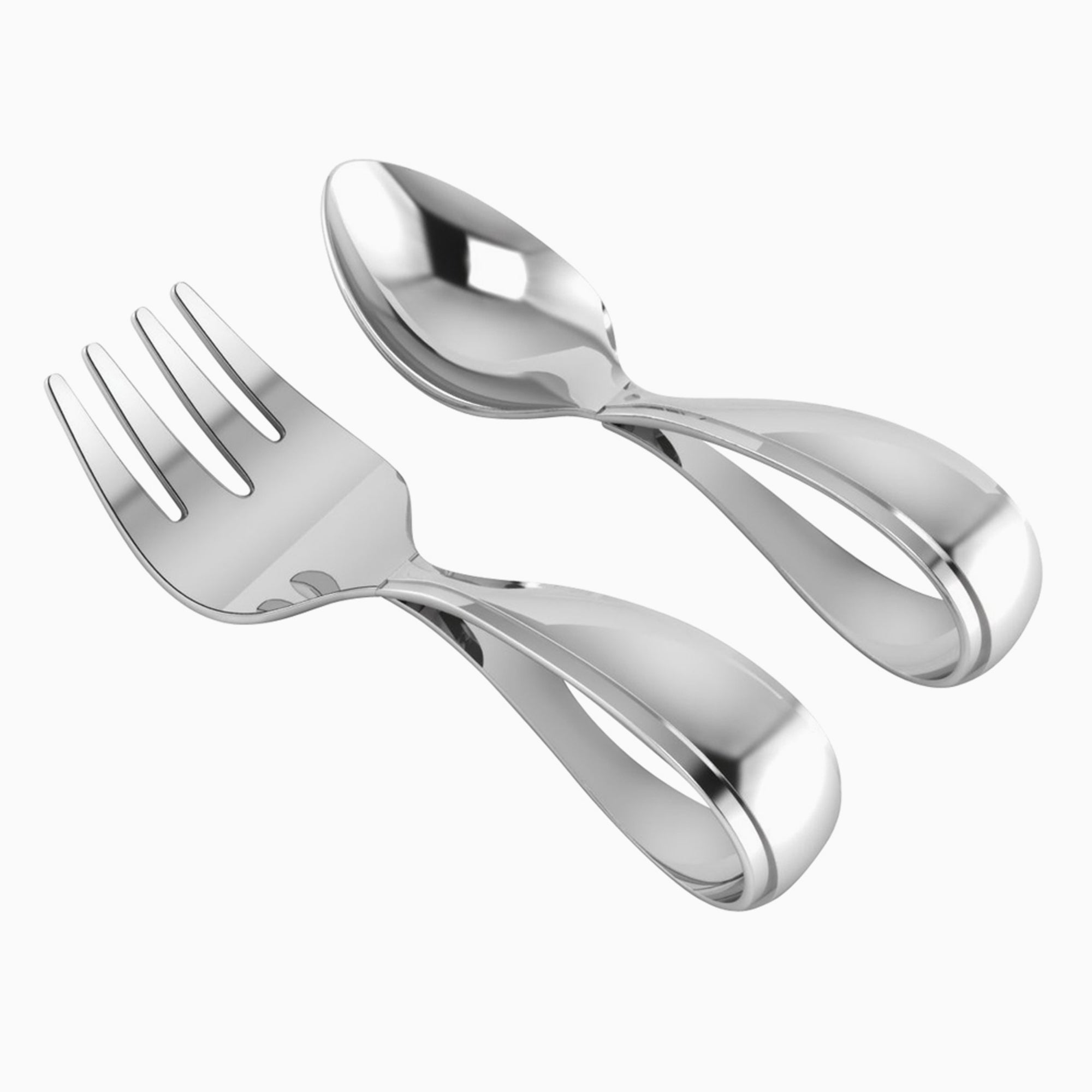 Silver baby spoon and deals fork set