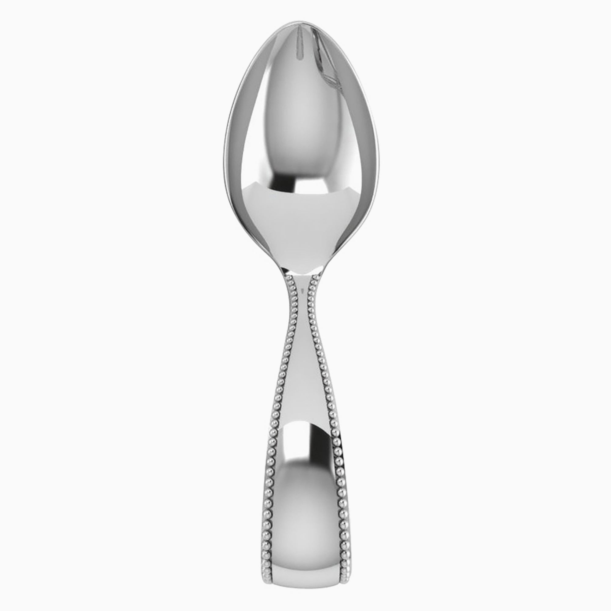 Beaded Sterling Silver Baby Spoon & Fork Set by Krysaliis