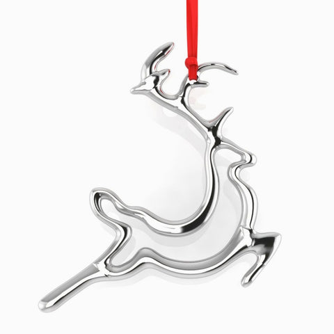 Krysaliis Sterling Silver Reindeer Christmas Ornament